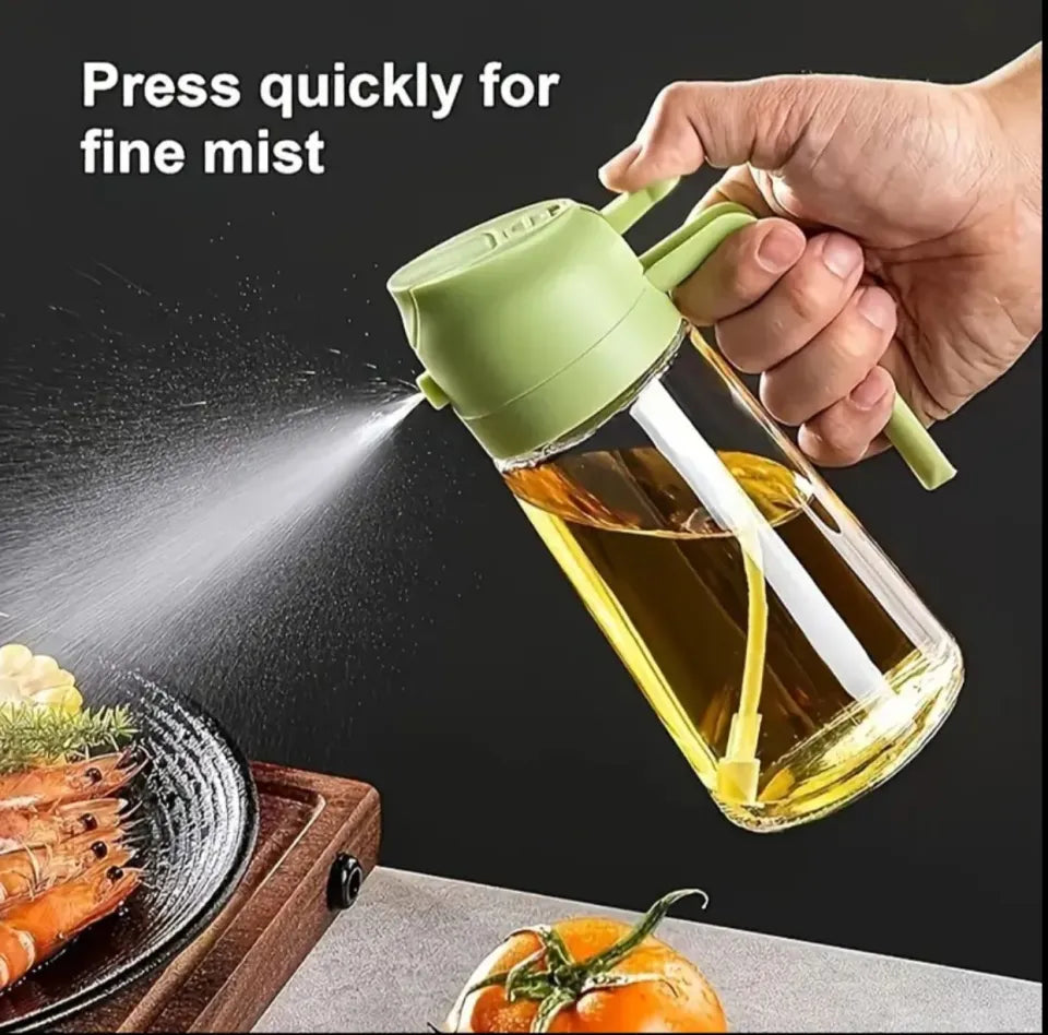 2 in 1 Oil Sprayer Bottle Kitchen Tool for Cooking Baking BBQ Easy Spray